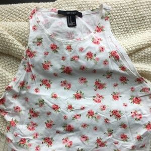 Floral Cropped Summer Tank Top